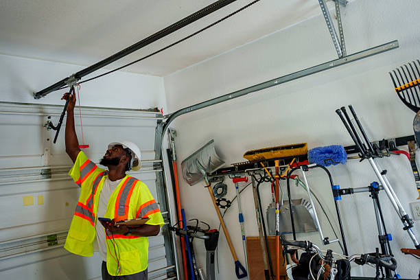 Professional Garage Door Panel Replacement technician working in Emporia, VA